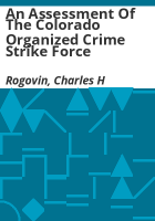 An_assessment_of_the_Colorado_Organized_Crime_Strike_Force
